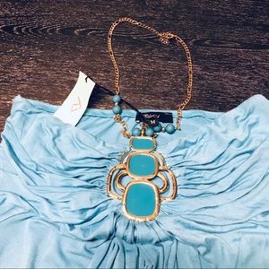 Baby Blue Sky Strapless Top